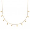 Collier Plaqué Or 18 carats pampilles avec chainette de réglage