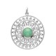 Pendentif soleil argent massif 925/000 pierre naturelle aventurine