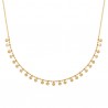 Collier pampilles fleurs Plaqué Or 18 carats Bijou tendance