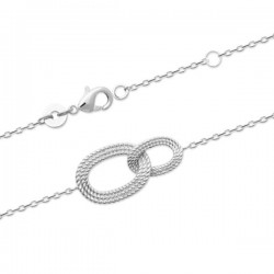 Bracelet argent massif 925/000 anneaux entrelacés