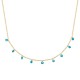 Collier Plaqué Or 18 carats pampilles de couleur bleu topaze