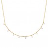 Collier Plaqué Or 18 carats pampilles zirconium
