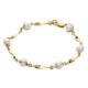 Bracelet Plaqué Or 18 carats perles blanches