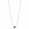 Collier Plaqué Or 18 carats pierre naturelle améthyste