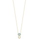 Collier Plaqué Or 18 carats pierre naturelle bleue et nacre