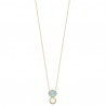 Collier Plaqué Or 18 carats pierre naturelle bleue et nacre