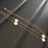 Long collier sautoir en plaqué or 18 carats longueur 80 cm