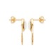 Boucles d'oreilles Plaqué Or 18 carats pierre de lune naturelle