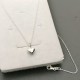 Collier ras de cou argent 925/000 pendentif petit coeur bombé