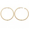 Boucles d'oreilles créoles Plaqué Or 18 carats tendance motif chaine