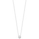 Collier argent massif 925/000 petite pastille zirconium