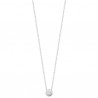 Collier argent massif 925/000 petite pastille zirconium