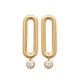 Boucles d'oreilles pendantes Plaqué Or 18 carats pampilles zirconium