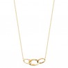 Collier Plaqué Or 18 carats pendant maillons entrelacés tendance chaine