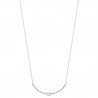 Collier argent massif 925/000 pendentif tendance tressé et zirconium