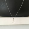 Collier pendentif petite croix grecque cristal swarovski et argent 925/000 