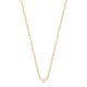 Collier Plaqué Or 18 carats pendant petit zirconium rond