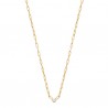 Collier Plaqué Or 18 carats pendant petit zirconium rond