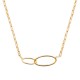 Collier Plaqué Or 18 carats pendentif maillons entrelacés tendance chaine