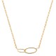 Collier Plaqué Or 18 carats pendentif maillons entrelacés tendance chaine