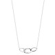 Collier argent massif 925 pendant maillons entrelacés tendance chaine