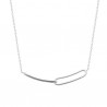 Collier argent massif 925/000 maillons entrelacés tendance chaine