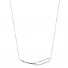 Collier argent massif 925/000 maillons entrelacés tendance chaine