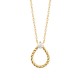 Collier Plaqué Or 18 carats goutte tressée zirconium griffé