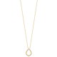 Collier Plaqué Or 18 carats goutte tressée zirconium griffé