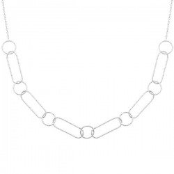 Duo collier + bracelet argent massif 925/000 gros maillons 11 mm