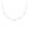 Duo collier + bracelet argent massif 925/000 gros maillons 11 mm