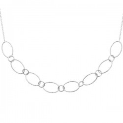 Collier argent massif 925/000 gros maillons ovales 11 mm