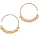 Boucles d'oreilles créoles originales en Plaqué Or 18 carats