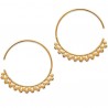 Boucles d'oreilles créoles originales en Plaqué Or 18 carats
