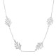 Collier argent massif 925/000 feuilles exotiques Bijou nature