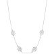 Collier argent massif 925/000 feuilles exotiques Bijou nature