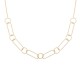 Duo collier + bracelet Plaqué Or 18 carats gros maillons largeur 11 mm