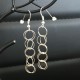 Boucles d'oreilles argent 925/000 pendantes anneaux entrelacés