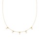 Collier Plaqué Or 18 carats pampilles pierres naturelles quartz rose