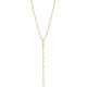 Collier Plaqué Or 18 carats et zirconium pendant longue chainette