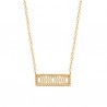 Collier Plaqué Or 18 carats pendentif motif ajouré Bijou tendance