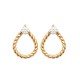 Boucles d'oreilles gouttes Plaqué Or 18 carats et zirconium
