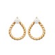 Boucles d'oreilles gouttes Plaqué Or 18 carats et zirconium