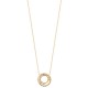 Collier Plaqué Or 18 carats pendentif cercle filigrané