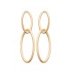 Boucles d'oreilles Plaqué Or 18 carats pendantes maillons chaine