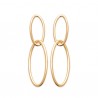 Boucles d'oreilles Plaqué Or 18 carats pendantes maillons chaine