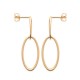 Boucles d'oreilles Plaqué Or 18 carats pendantes maillons chaine