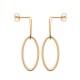 Boucles d'oreilles Plaqué Or 18 carats pendantes maillons chaine