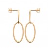 Boucles d'oreilles Plaqué Or 18 carats pendantes maillons chaine