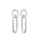 Boucles d'oreilles argent massif 925/000 tendance maillons de chaine